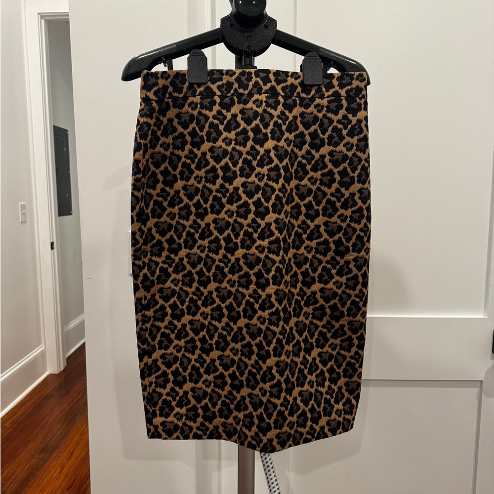 NWT Talbots Leopard Print Pencil Skirt